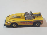 1982 Hot Wheels Cannonade Yellow Die Cast Toy Race Car Vehicle w/ Opening Hood - Hong Kong