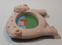 Farm Pig Shaped Picture Frame 3 1/4" x 4 5/8" Resin Fridge Magnet