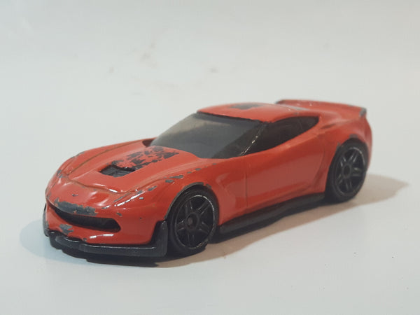 2017 Hot Wheels Factory Fresh Corvette C7 Z06 Orange Die Cast Toy Car Vehicle
