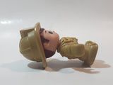 Chap Mei Tiny Kiddom Tan Firefighter #1 Brown 2 5/8" Toy Figure