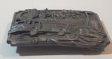 Vintage 1985 Siskiyou Fire Truck and Horse Drawn Wagon Fire Truck Belt Buckle