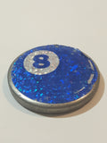 Pool Billiards Snooker Blue 8 Ball Heavy Metal Caps Pog Slammer