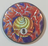 Pool Billiards Snooker Orange 8 Ball with Lightning Heavy Metal Caps Pog Slammer