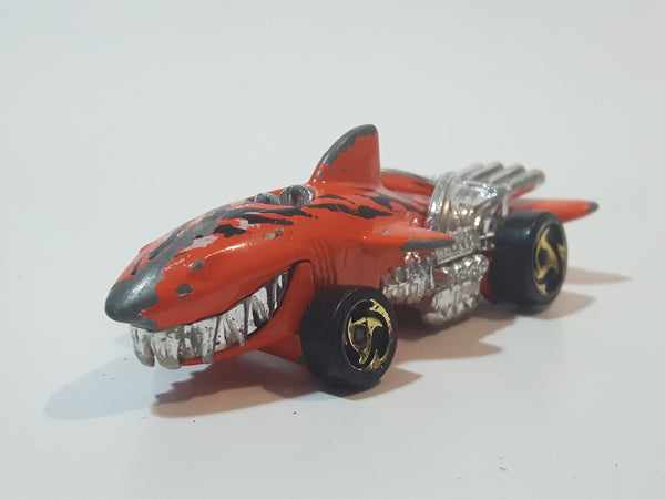 2001 Hot Wheels Sharkruiser Orange Die Cast Toy Car Shark Shaped Vehicle
