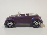 2007 Hot Wheels Mystery Cars Volkswagen Beetle Convertible Metalflake Pink Die Cast Toy Car Vehicle