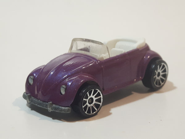 2007 Hot Wheels Mystery Cars Volkswagen Beetle Convertible Metalflake Pink Die Cast Toy Car Vehicle
