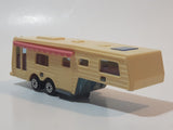 Vintage Majorette Camping Car Truck Pink and 5th Wheel Trailer Camping Car Deluxe Cream White Die Cast Toy Car Vehicle Set No. 278 & No. 313 1/60 Scale