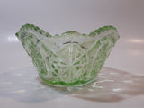 Vintage Lime Green Pressed Glass Serving Dish