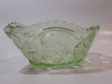 Vintage Lime Green Pressed Glass Serving Dish