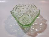 Vintage Lime Green Pressed Glass Serving Dish