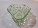 Vintage Lime Green Pressed Glass Serving Dish
