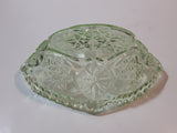 Vintage Lime Green Pressed Glass Serving Dish