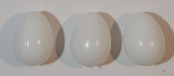 Lot of 3 White Eggs Play Food Toys