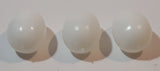 Lot of 3 White Eggs Play Food Toys