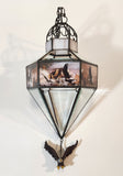 Ted Blaylock Hanging Stained Glass Suncatcher Prism with Bald Eagle