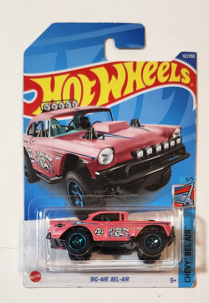 2022 Hot Wheels Chevy Bel Air Big-Air Bel-Air Pink Die Cast Toy Car Vehicle New in Package