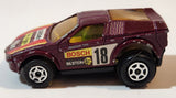 Majorette Motor Bosch Kleber AGIP Bilstein #18 Dark Purple Die Cast Toy Car Vehicle