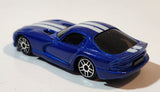 2019 Maisto Fresh Metal 1996 Dodge Viper GTS Blue with White Stripes Die Cast Toy Car Vehicle
