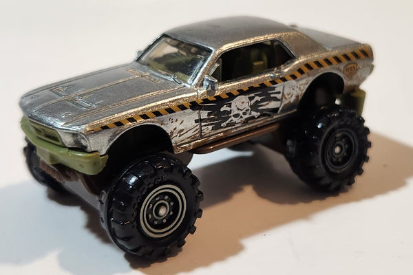2018 Matchbox Dirty Mudders '68 Mustang Mudstanger ZAMAC Silver Die Cast Toy Car Vehicle