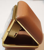 Vintage Seth Thomas Brown Cased Travel Pocket Wind Up Alarm Clock
