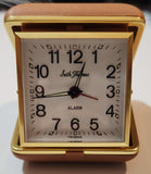 Vintage Seth Thomas Brown Cased Travel Pocket Wind Up Alarm Clock