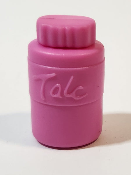 Pink Talc Bottle Miniature Plastic Play Toy