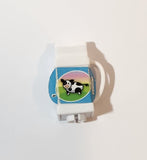 White Milk Cartoon Miniature Plastic Play Food Toy