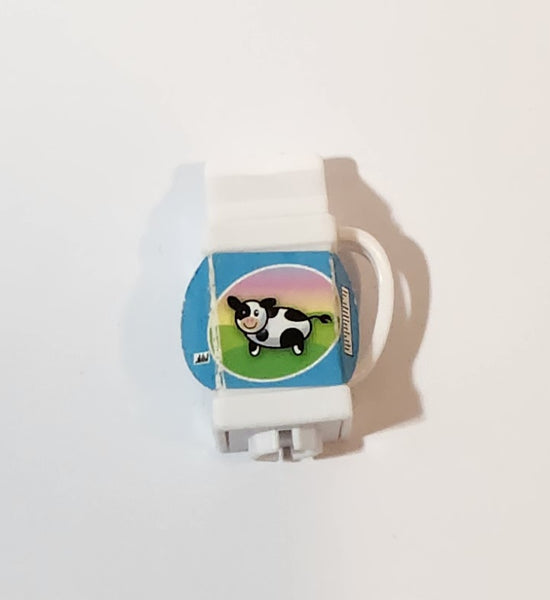 White Milk Cartoon Miniature Plastic Play Food Toy