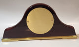 Coral Canada Wide Rosewood Cased Gold Plated Base Advertising Mantel Clock