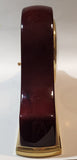 Coral Canada Wide Rosewood Cased Gold Plated Base Advertising Mantel Clock