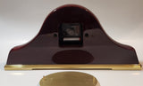 Coral Canada Wide Rosewood Cased Gold Plated Base Advertising Mantel Clock