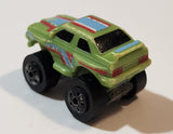 1987 Road Champs BMW M3 Green Micro Mini Die Cast Toy Car Vehicle