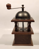 Vintage Giftcraft Glass, Wood, and Metal Coffee Grinder