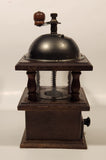 Vintage Giftcraft Glass, Wood, and Metal Coffee Grinder