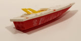 Unknown Brand Fire Department Speed Boat Red and White Plastic Toy Boat