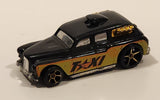 2009 Hot Wheels HW City Works Cockney Cab II Taxi Black Die Cast Toy Car Vehicle