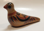 Vintage Mexican Tonala Dove Bird Hand Painted Ceramic Pottery Ornament