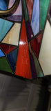 Colorful Rainbow 18" Tall Leaded Stained Glass Table Lamp