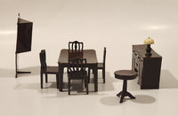 Vintage 1940s Dulev Dining Room Furniture Miniature Plastic Dollhouse Toys