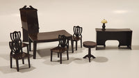 Vintage 1940s Dulev Dining Room Furniture Miniature Plastic Dollhouse Toys