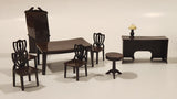 Vintage 1940s Dulev Dining Room Furniture Miniature Plastic Dollhouse Toys