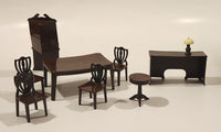 Vintage 1940s Dulev Dining Room Furniture Miniature Plastic Dollhouse Toys
