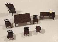 Vintage 1940s Dulev Dining Room Furniture Miniature Plastic Dollhouse Toys