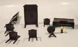 Vintage 1940s Dulev Dining Room Furniture Miniature Plastic Dollhouse Toys