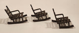 Vintage Playmobil Patio Porch Rocking Chairs Brown Plastic Dollhouse Toys Set of 3