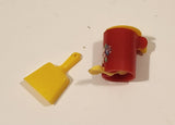 Vintage Renewal Dollhouse Miniature Dust Pan and Garbage Can Plastic Toys