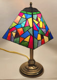 Colorful Rainbow 18" Tall Leaded Stained Glass Table Lamp