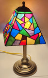 Colorful Rainbow 18" Tall Leaded Stained Glass Table Lamp