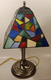 Colorful Rainbow 18" Tall Leaded Stained Glass Table Lamp