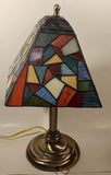 Colorful Rainbow 18" Tall Leaded Stained Glass Table Lamp